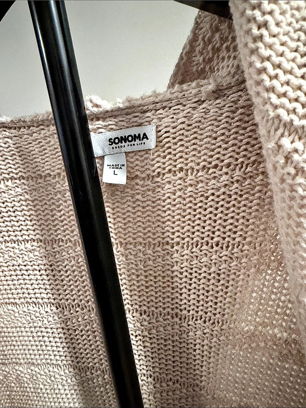 Sonoma Hooded Knit Cardigan cream Large - Picture 2 of 4
